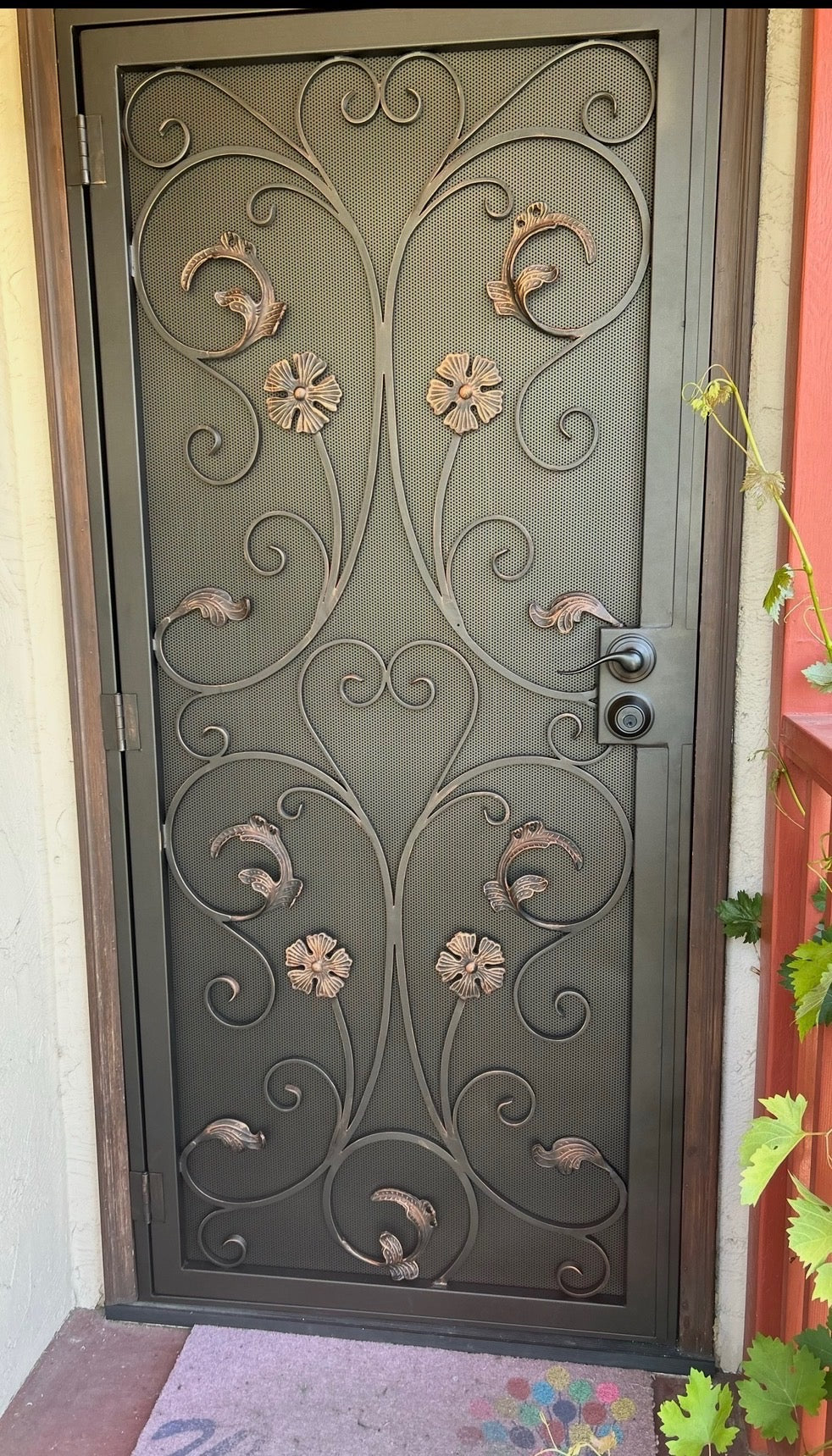 Le Fleur Screen Security Door – Single Door with Decorative Screen