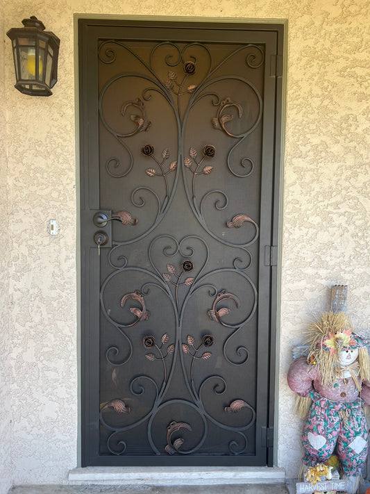 La Rosa Screen Security Door – Single Door with Decorative Screen